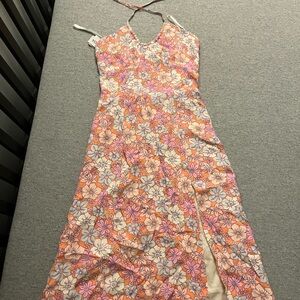 Floral Halter Maxi Dress
